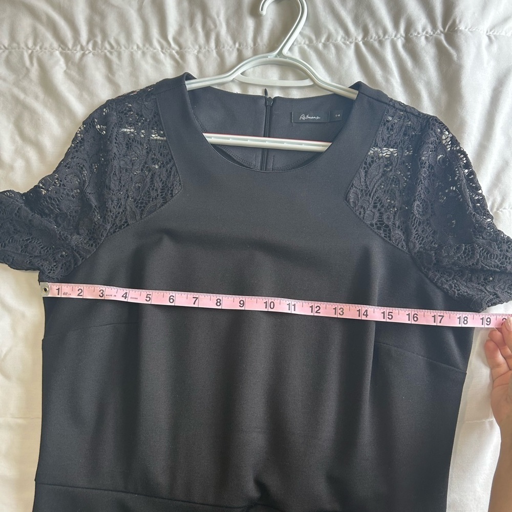 Fit & Flare Black Lace Long Sleeve Dress - Picture 4 of 5